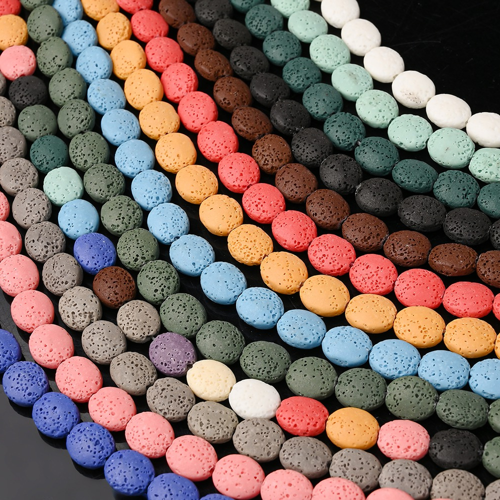 Natural Stone Beads Ellipse Loose Spacer Beads